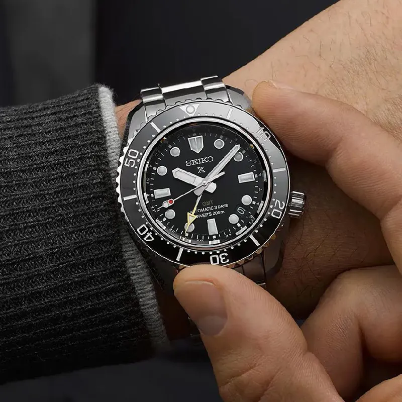 Seiko Prospex Sea Diver's GMT Sea Black Dial Men's Watch- SPB383J1